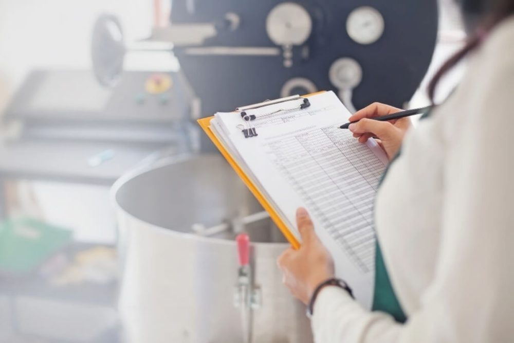 View of clipboard, illustrating the importance of maintaining hygiene standards.